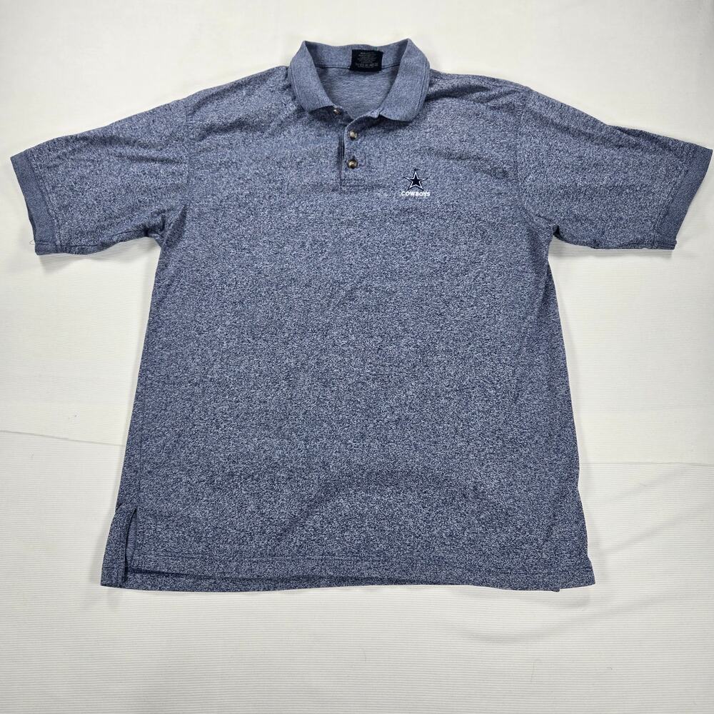 Vintage Lee Sport Dallas Cowboys Blue Short Sleeve‎ Polo Shirt Men's Size XL